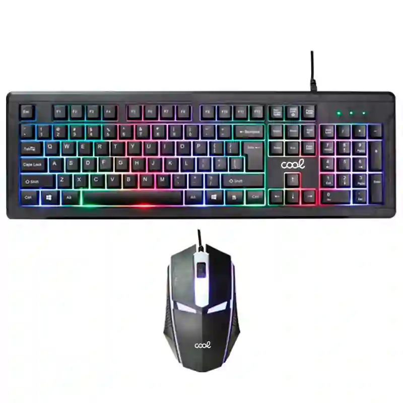 Spanish keyboard USB PC cable Kit gaming keyboard + mouse (lighting) Cool Florida