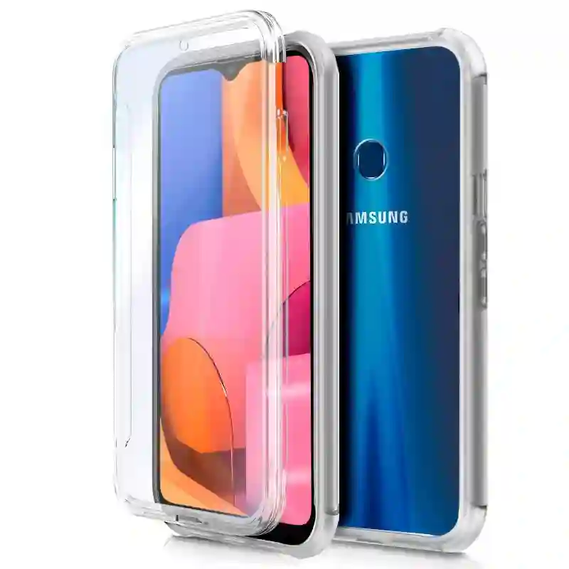 3D silicone cool cover for Samsung A207 Galaxy A20s (TRANSPARENT FRONT + Rear)