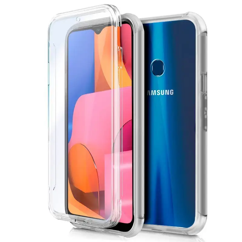 3D silicone cool cover for Samsung A207 Galaxy A20s (TRANSPARENT FRONT + Rear)