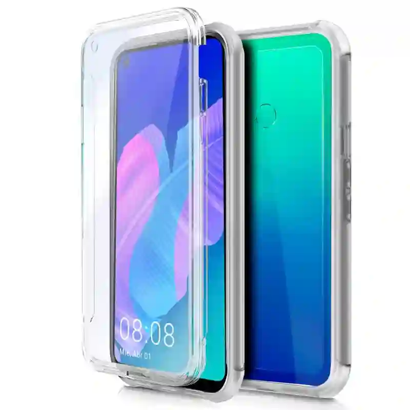 Funda COOL Silicona 3D para Huawei P40 Lite E (Transparente Frontal + Trasera)