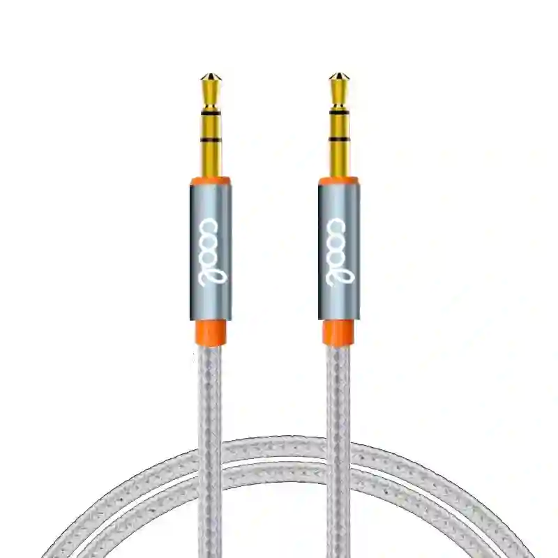 Jack 3.5 mm cable to Jack 3.5 mm Audio-Audio Nylon Silver Cool (1m)