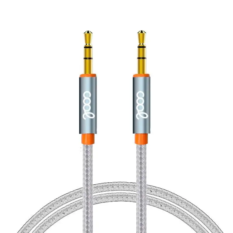 Jack 3.5 mm cable to Jack 3.5 mm Audio-Audio Nylon Silver Cool (1m)