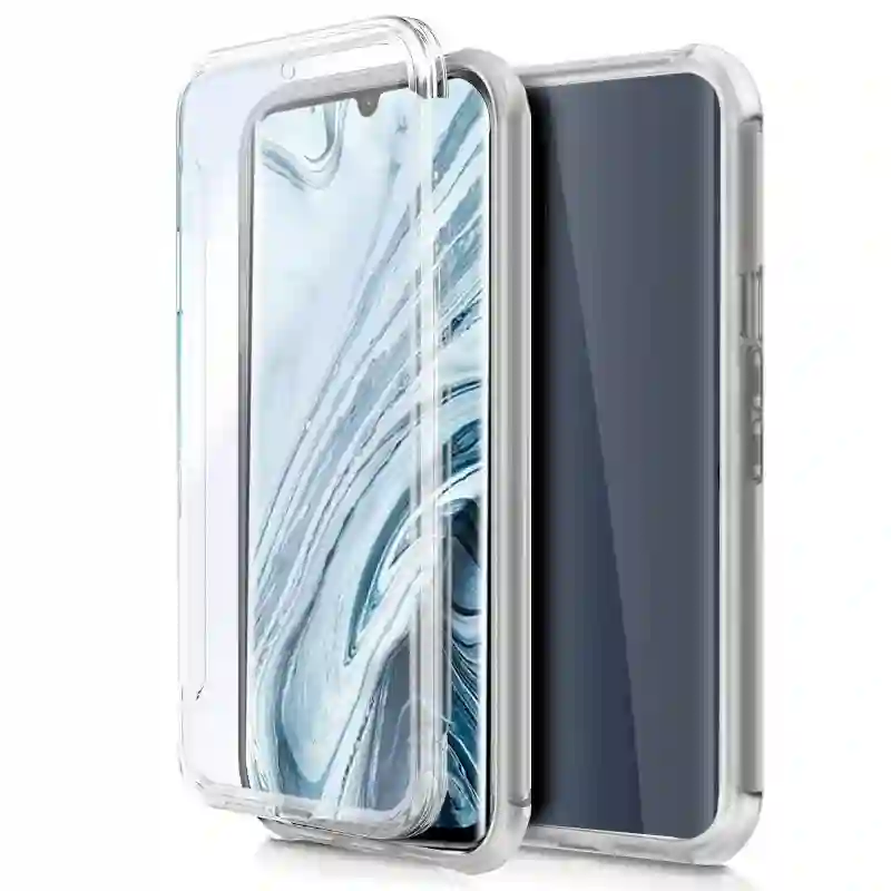3D silicone cool case for Xiaomi Mi Note 10 / Mi Note 10 Pro (TRANSPARENT FRONT + REAR)