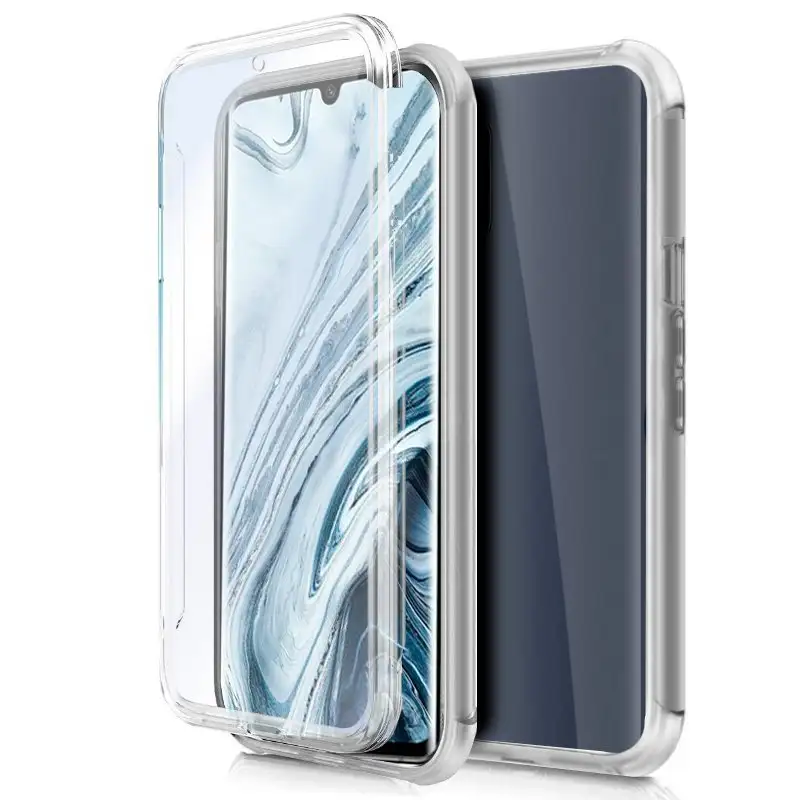 3D silicone cool case for Xiaomi Mi Note 10 / Mi Note 10 Pro (TRANSPARENT FRONT + REAR)
