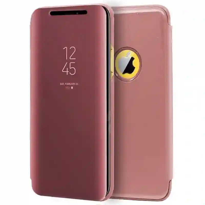 COOL FLIP COVER COUP FOR IPHONE XR CLEAR VIEW PINK