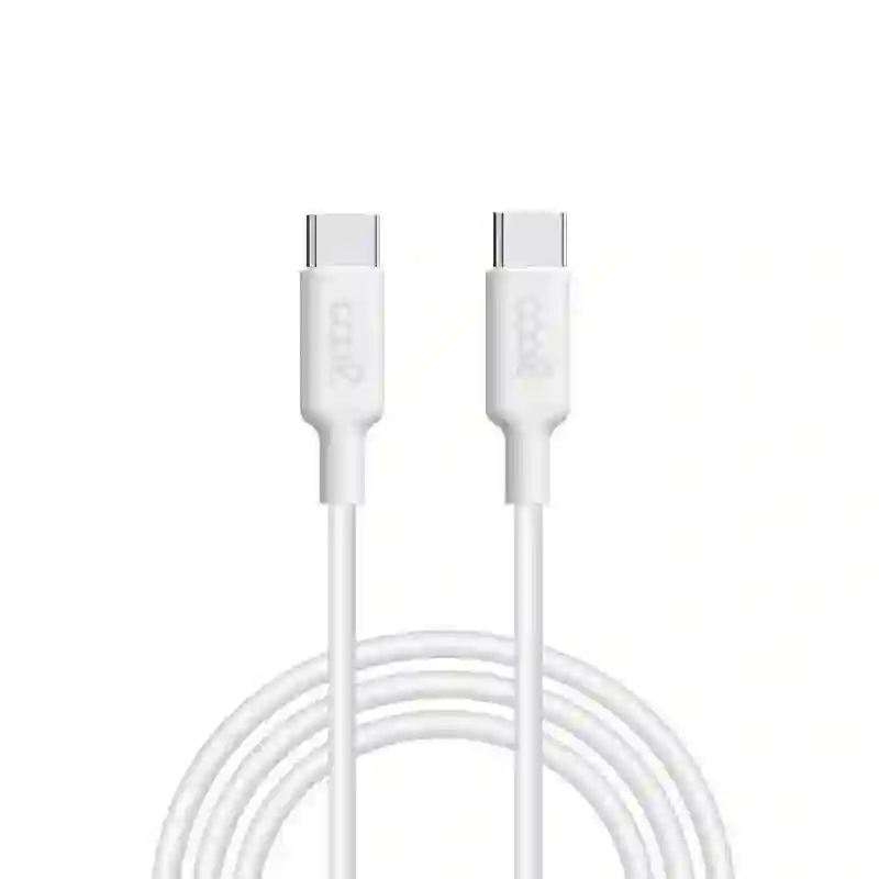 USB Cable Compatible Universal Cool Type-C at Type-C (1 meter) White 3 AMP