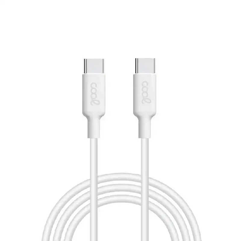 USB Cable Compatible Universal Cool Type-C at Type-C (1 meter) White 3 AMP