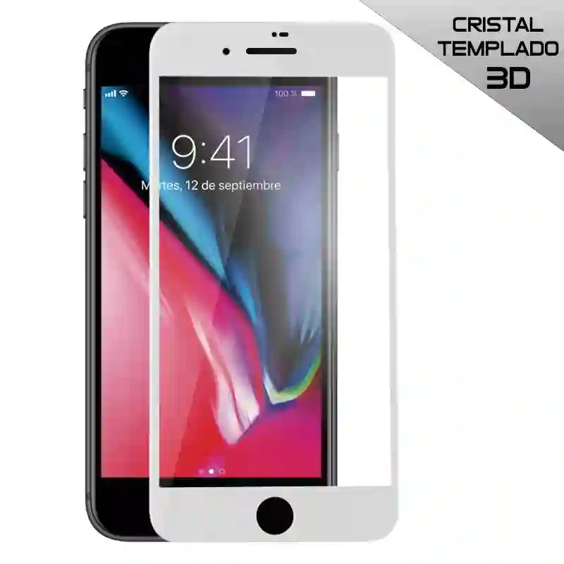 Cool tempered glass screen protector for iPhone 7 / iPhone 8 (White Full 3D)