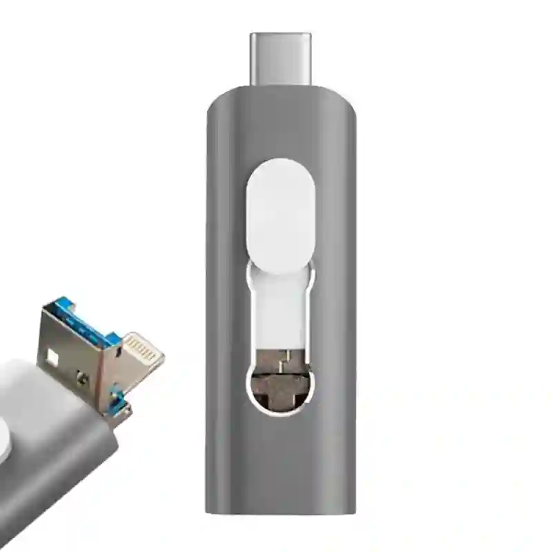 Pen drive x USB 128 GB Cool (3 in 1) Lightning / Type-C / USB Gray