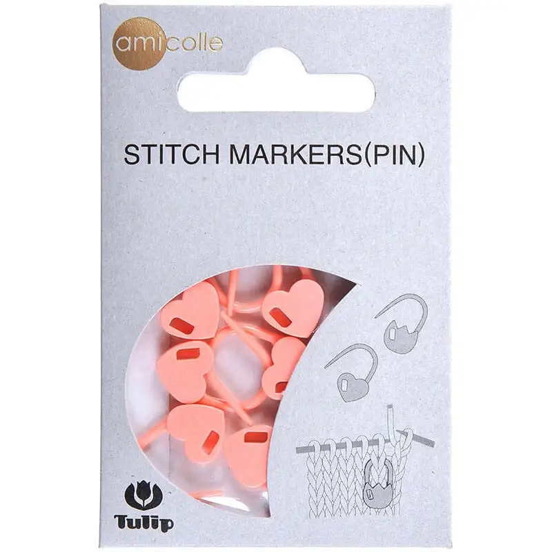 Marcador de puntos de crochet Tulip Corazon rosa