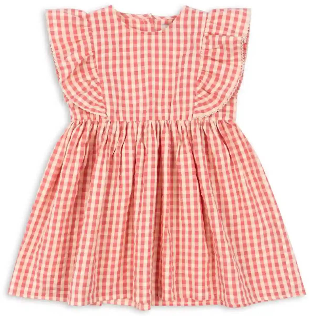 Vestido Vichy Rosa y Beige