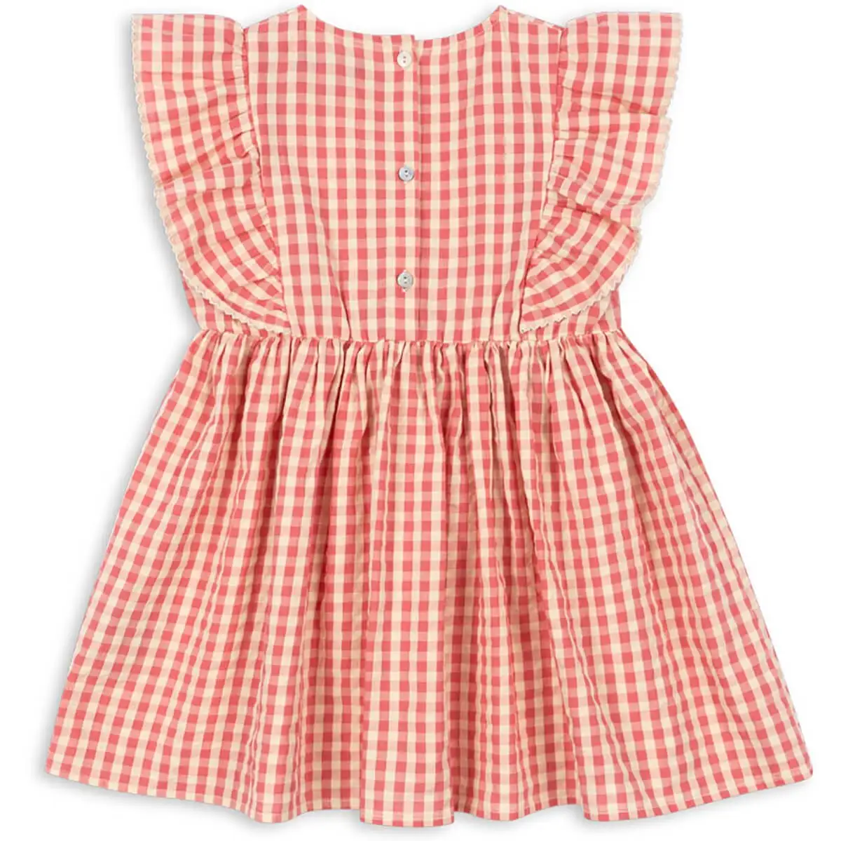 Vestido Vichy Rosa y Beige - Imagen 3