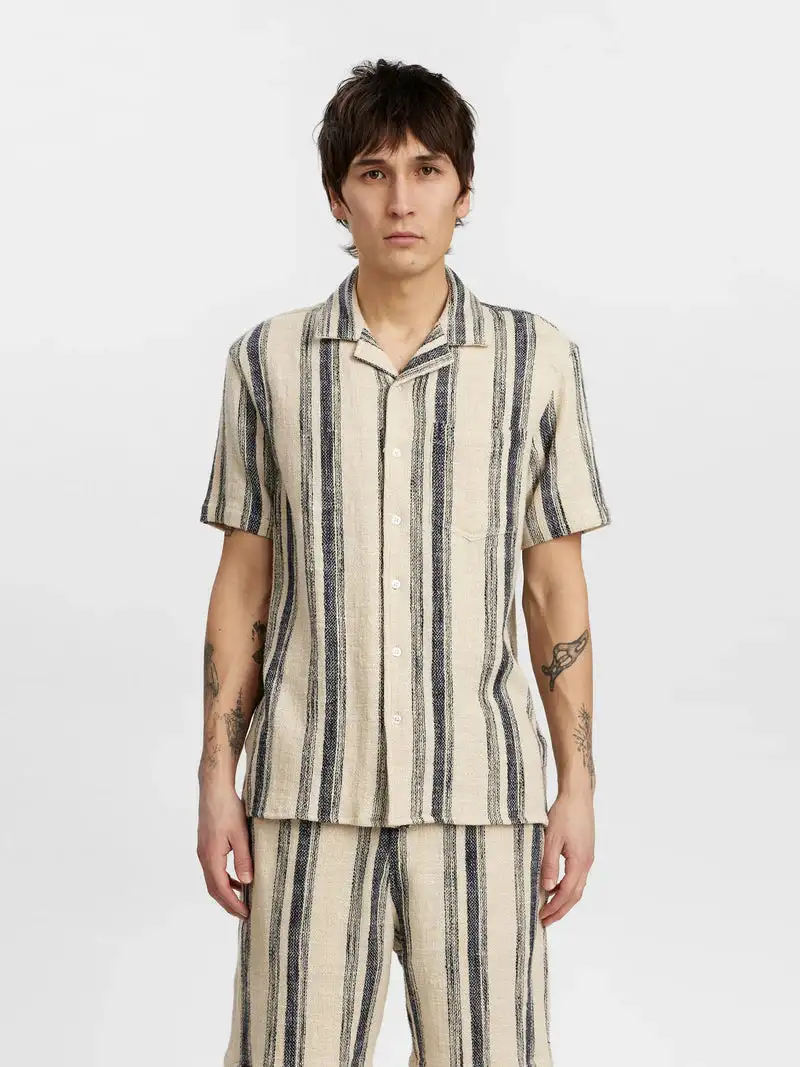 Blue striped shirt