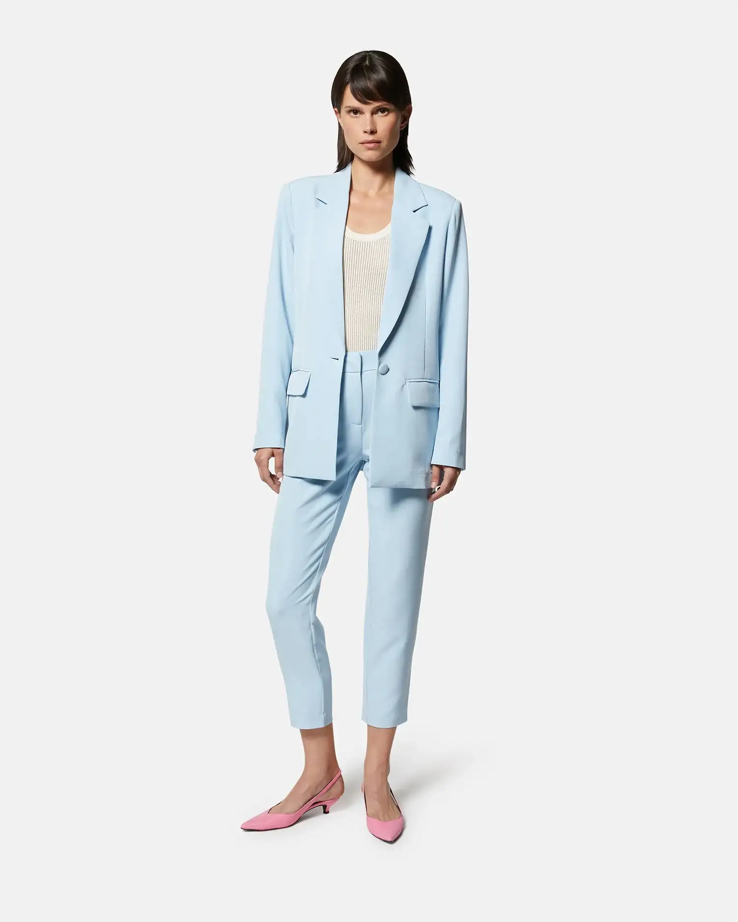 Blazer with blue tailoring details - Image 2