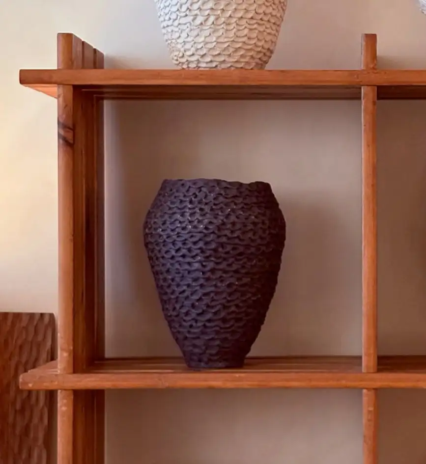 Jarrón Crochete de cerámica artesanal - Imagen 7