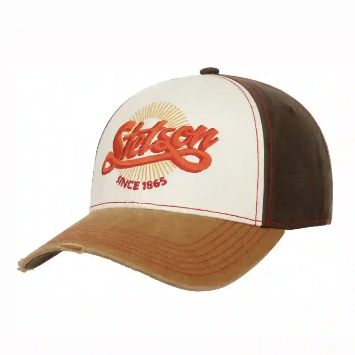 Baseball Cap VINTAGE DISTRESSED Brown/Orange - STETSON