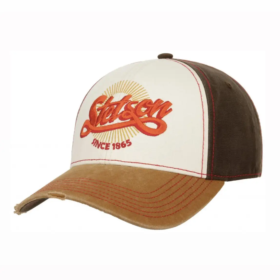 Baseball Cap VINTAGE DISTRESSED Brown/Orange - STETSON