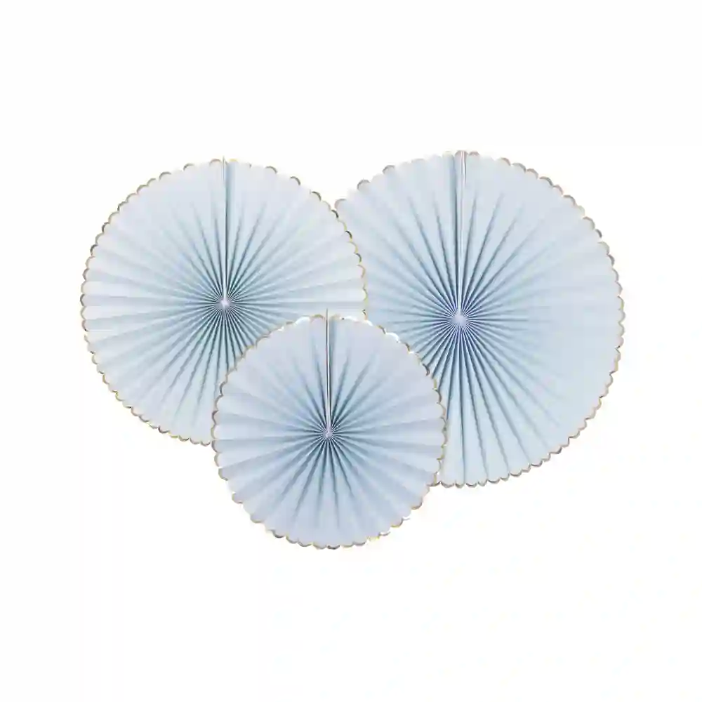 ABANICO AZUL PASTEL - 3UD