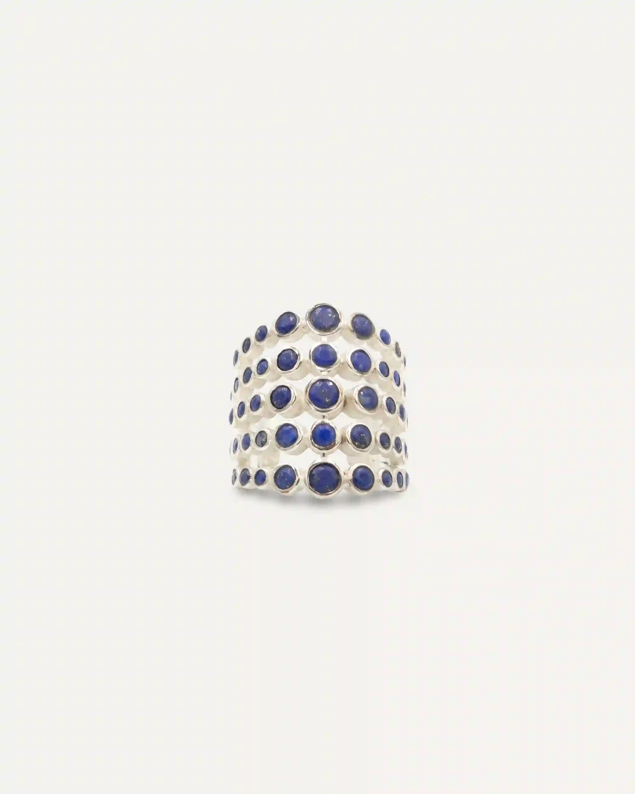 Anillo D Inder Maximus Plateado Lapislazuli