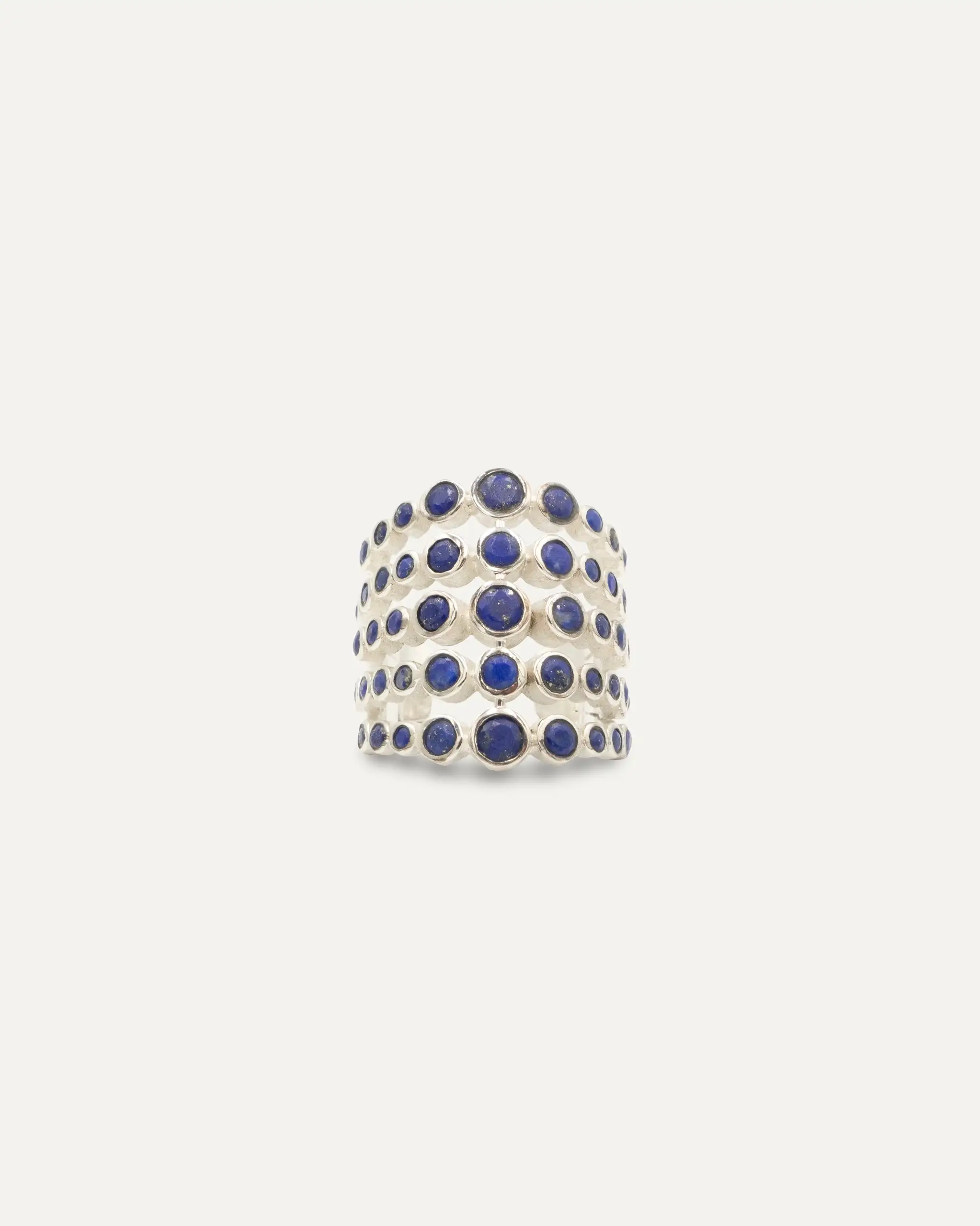 Anillo D Inder Maximus Plateado Lapislazuli
