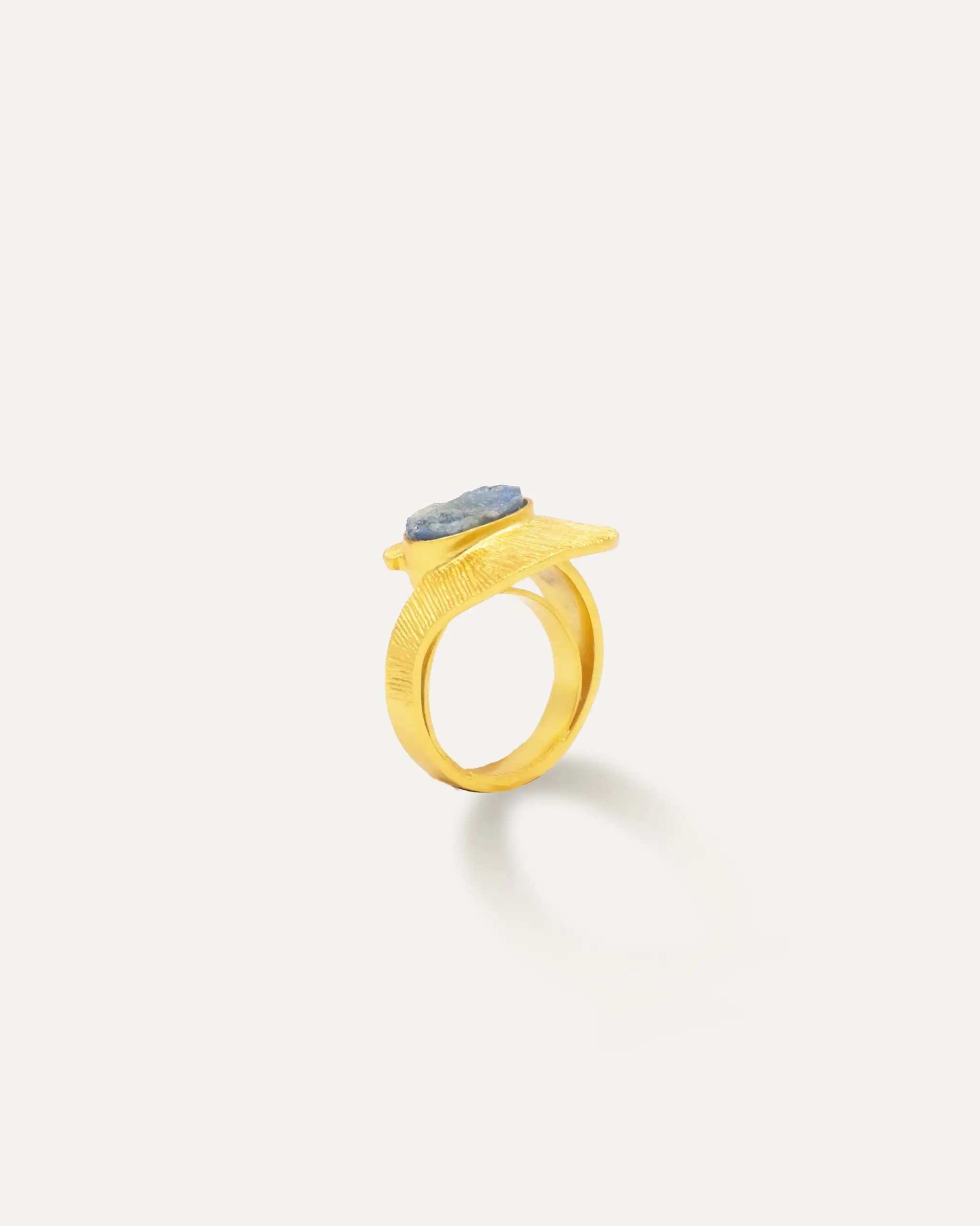 Badhana Lapislazuli Gold Ring - Image 3