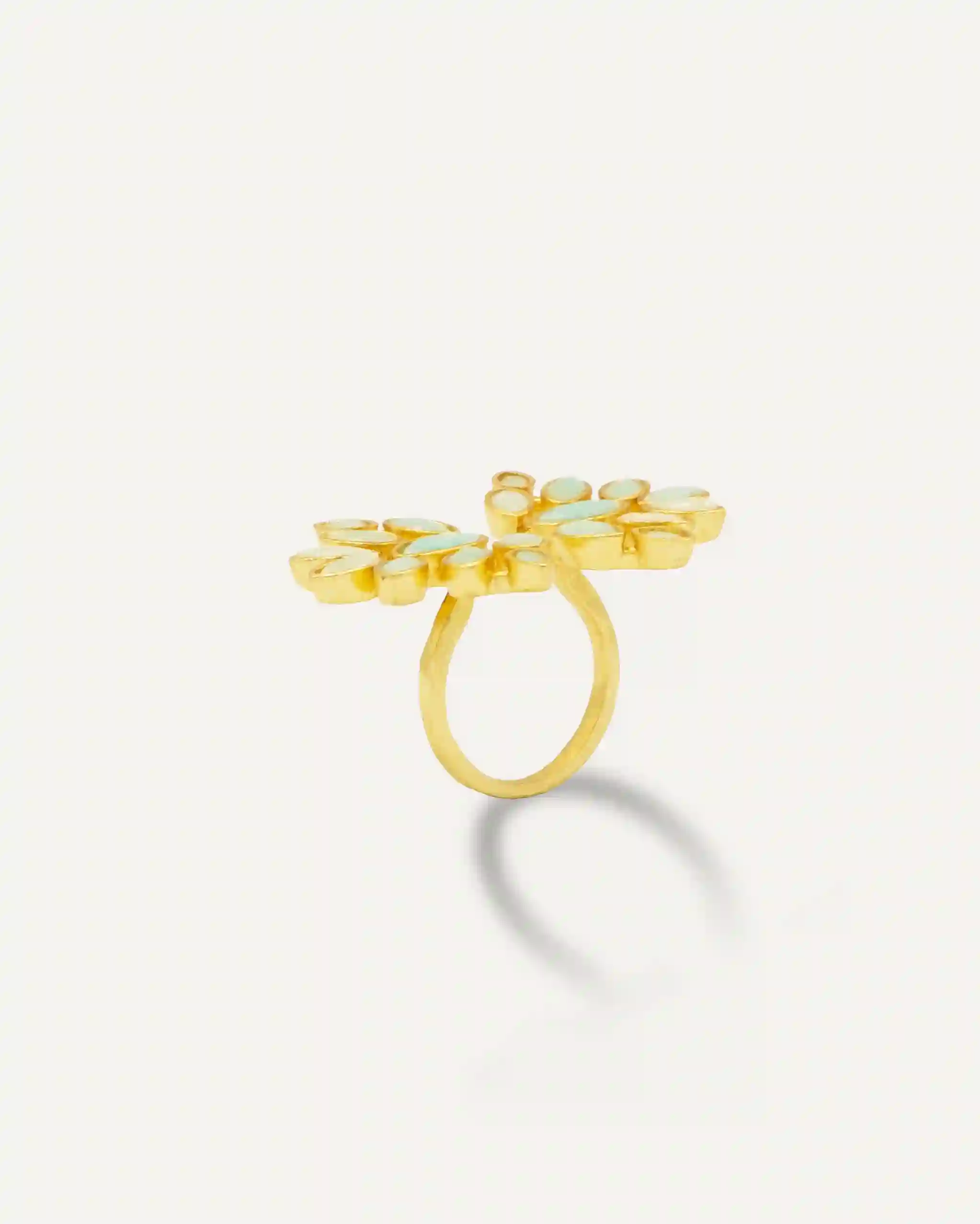Gold Ring Fatima Amazonita