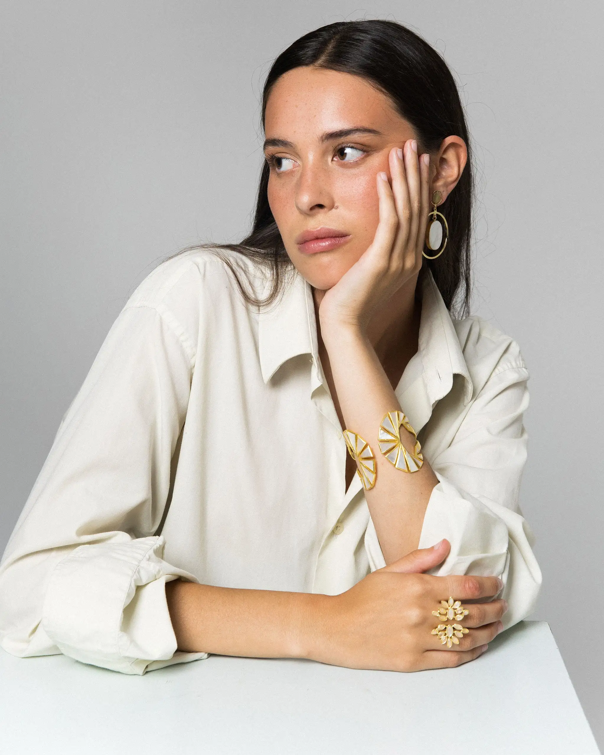 Gold Ring Fatima Amazonita - Image 4