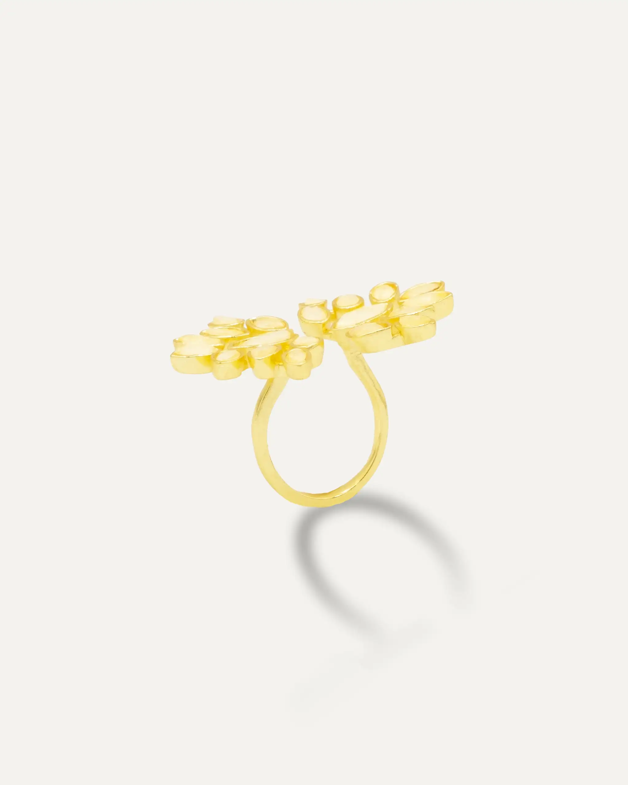 Anillo Dorado Fatima Piedra luna