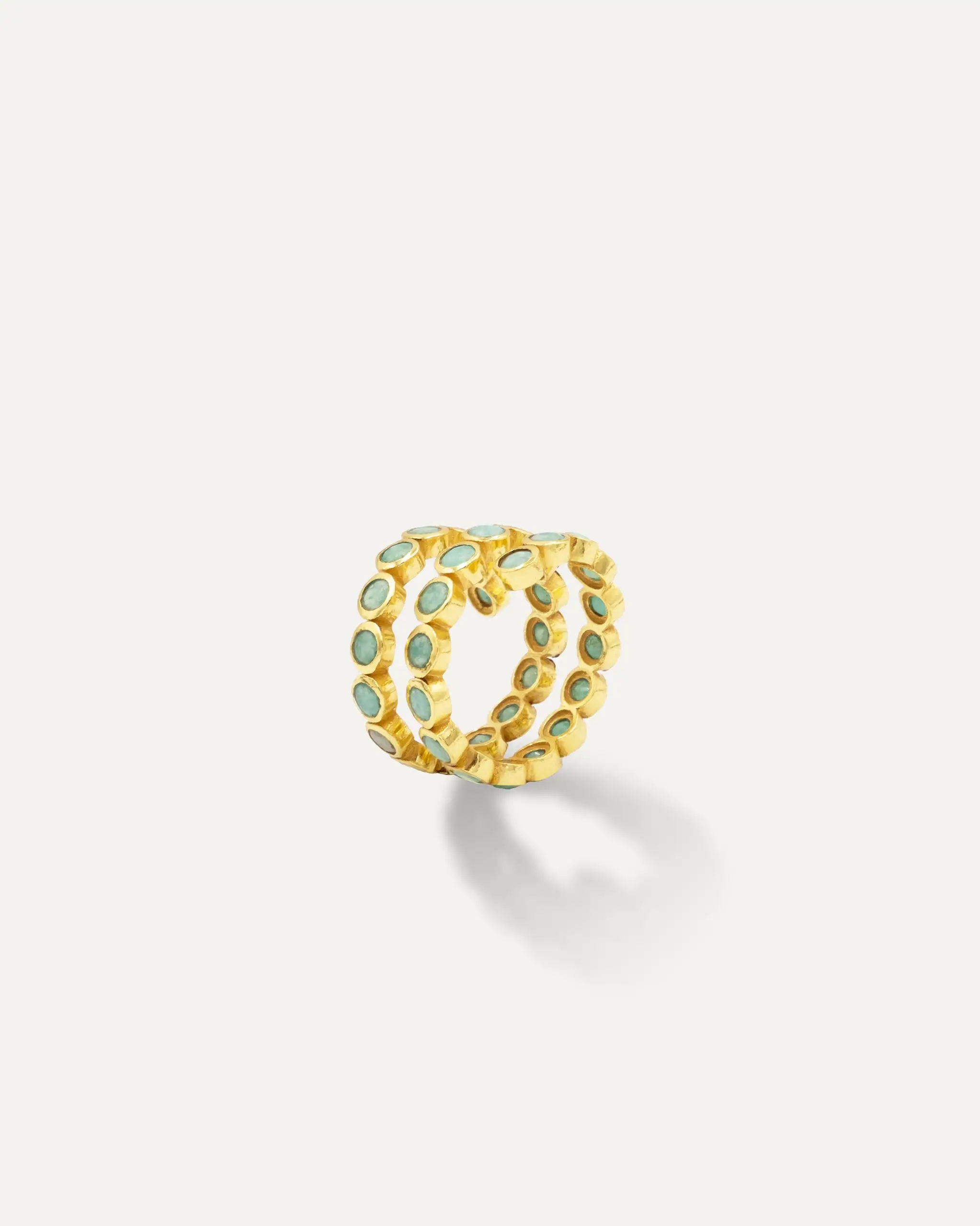 Anillo Dorado Inder Amazonita - Imagen 3