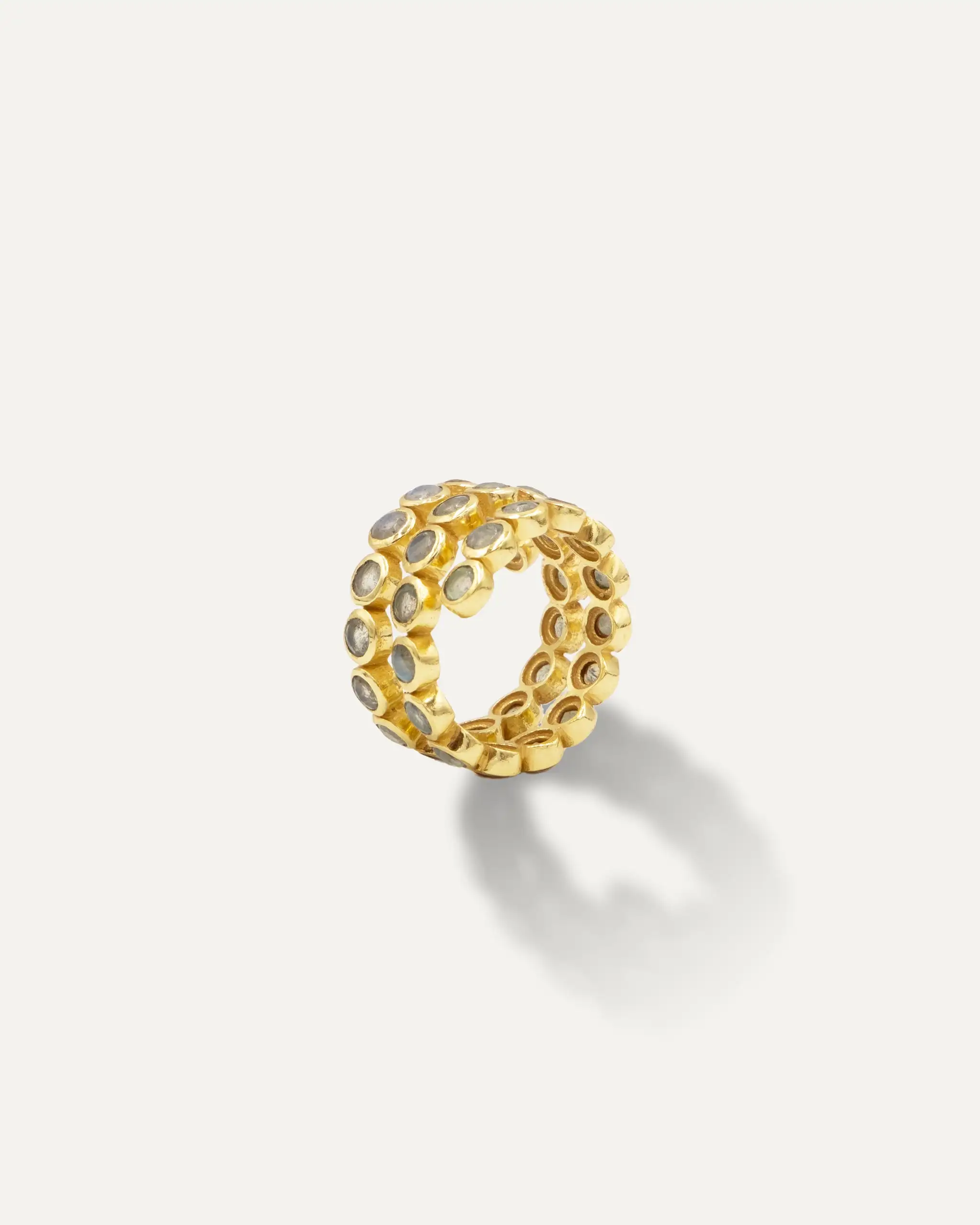Anillo Dorado Inder Labradorita - Imagen 3