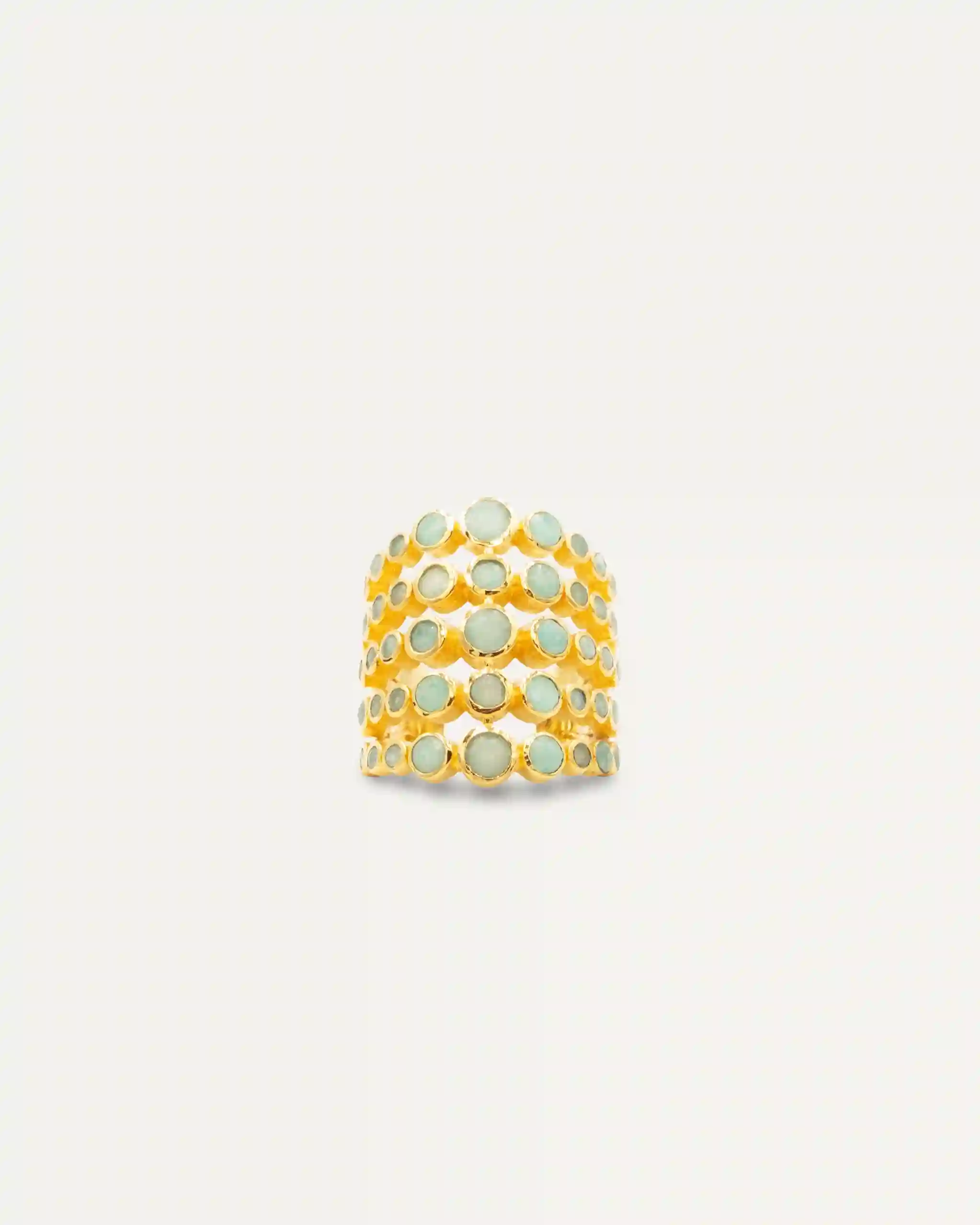 Anillo Dorado Inder Maximus Amazonita