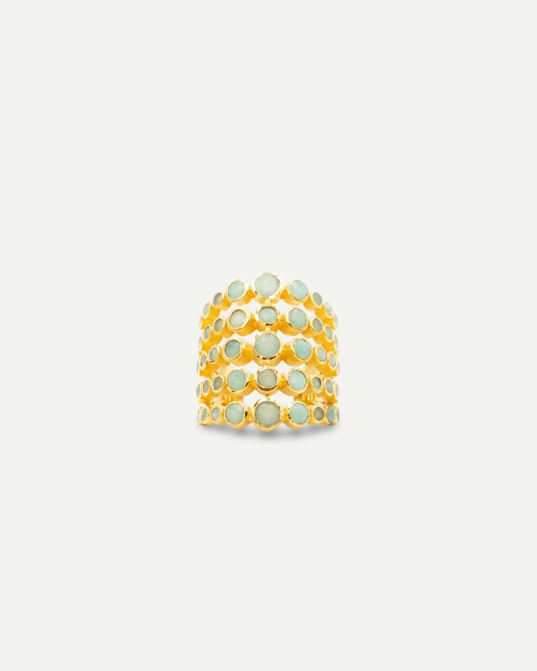 Anillo Dorado Inder Maximus Amazonita