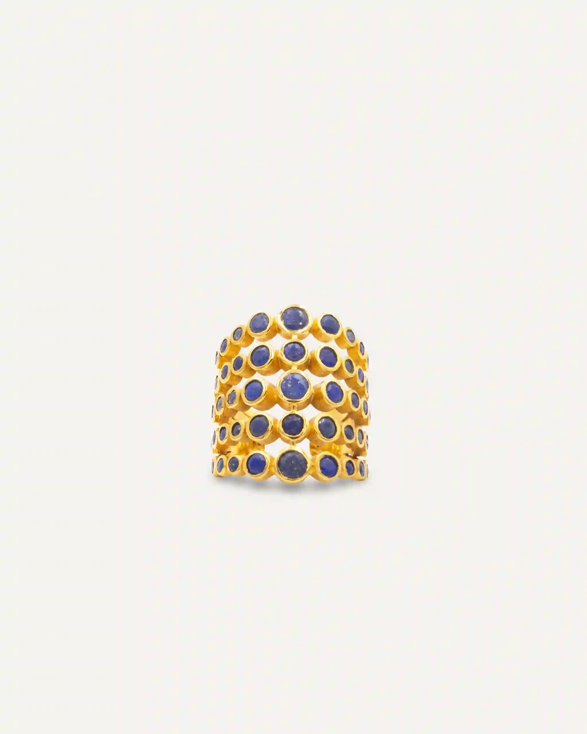Anillo Dorado Inder Maximus Lapislazuli