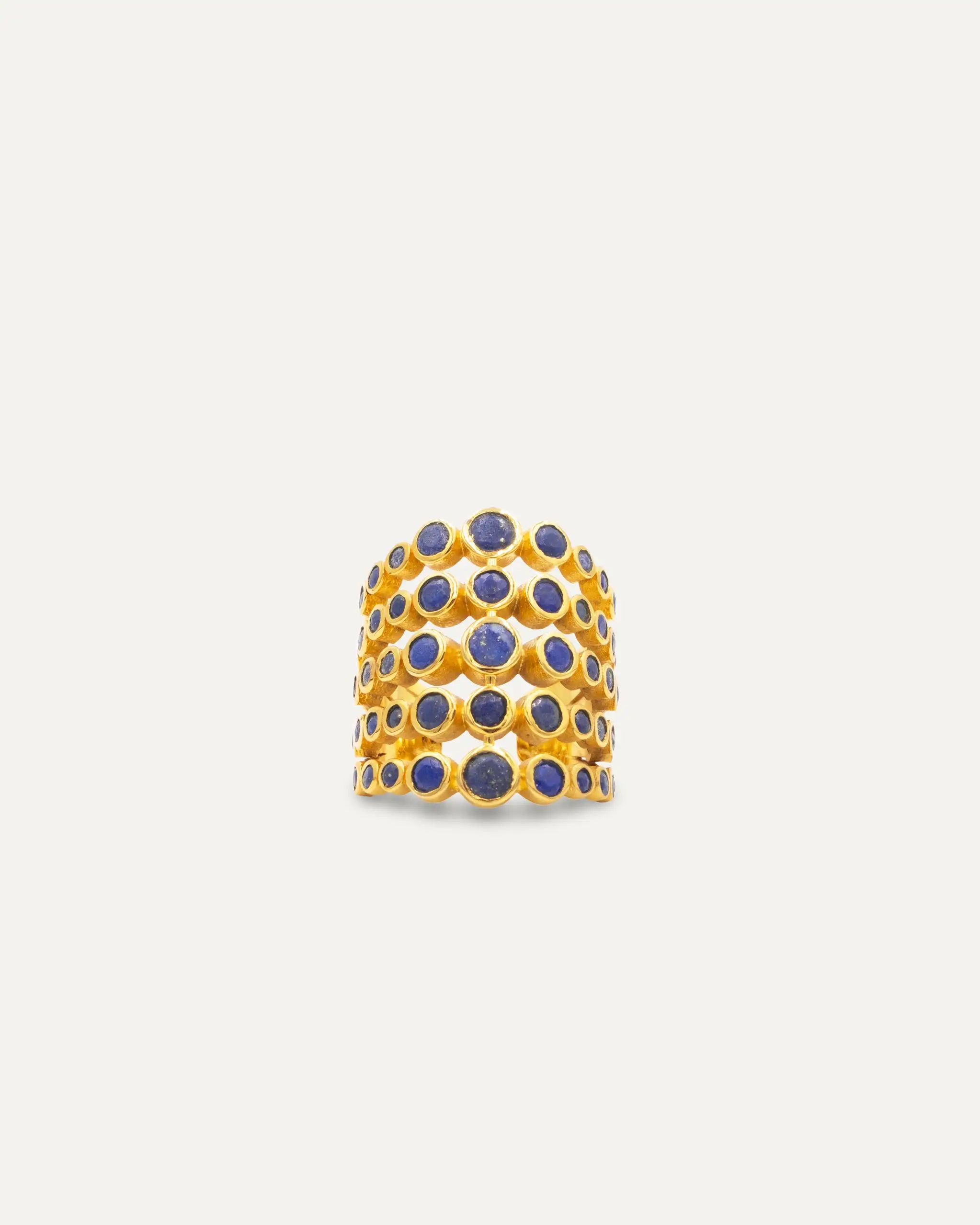 Anillo Dorado Inder Maximus Lapislazuli