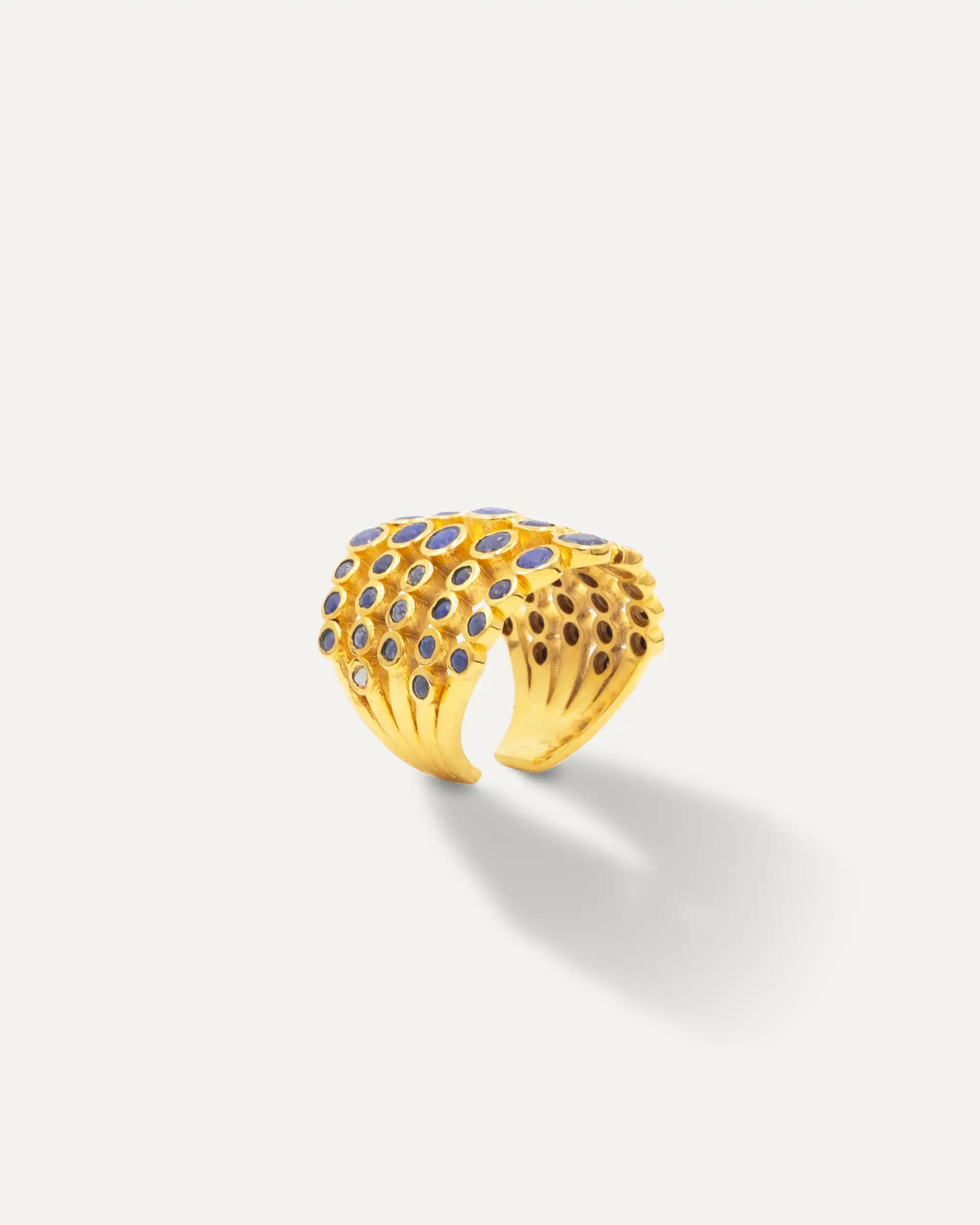 Anillo Dorado Inder Maximus Lapislazuli - Imagen 3