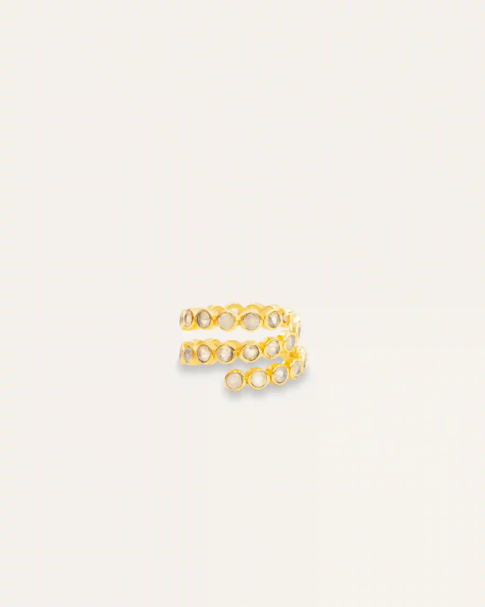 Anillo Dorado Inder Piedra Luna