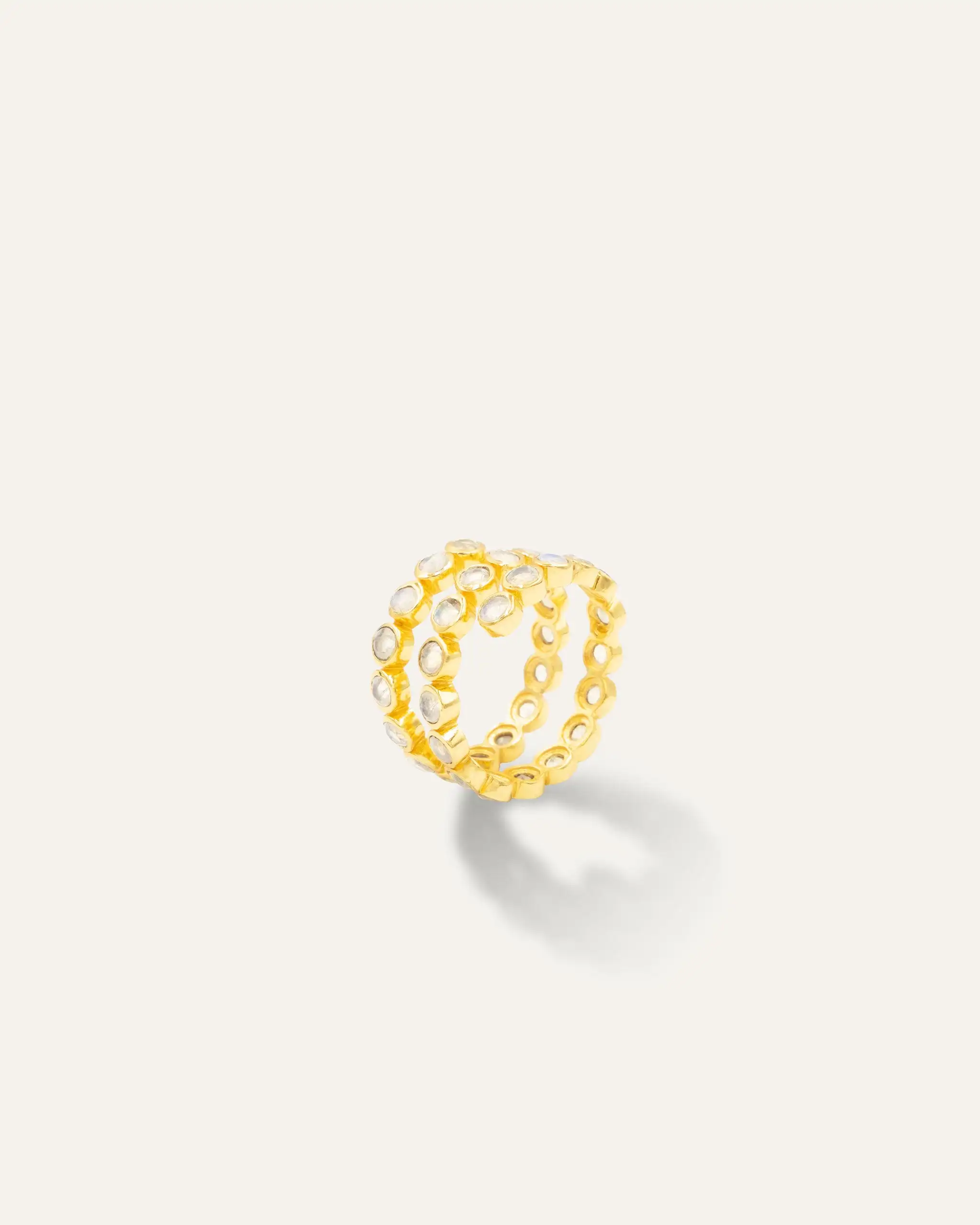 Anillo Dorado Inder Piedra Luna - Imagen 3
