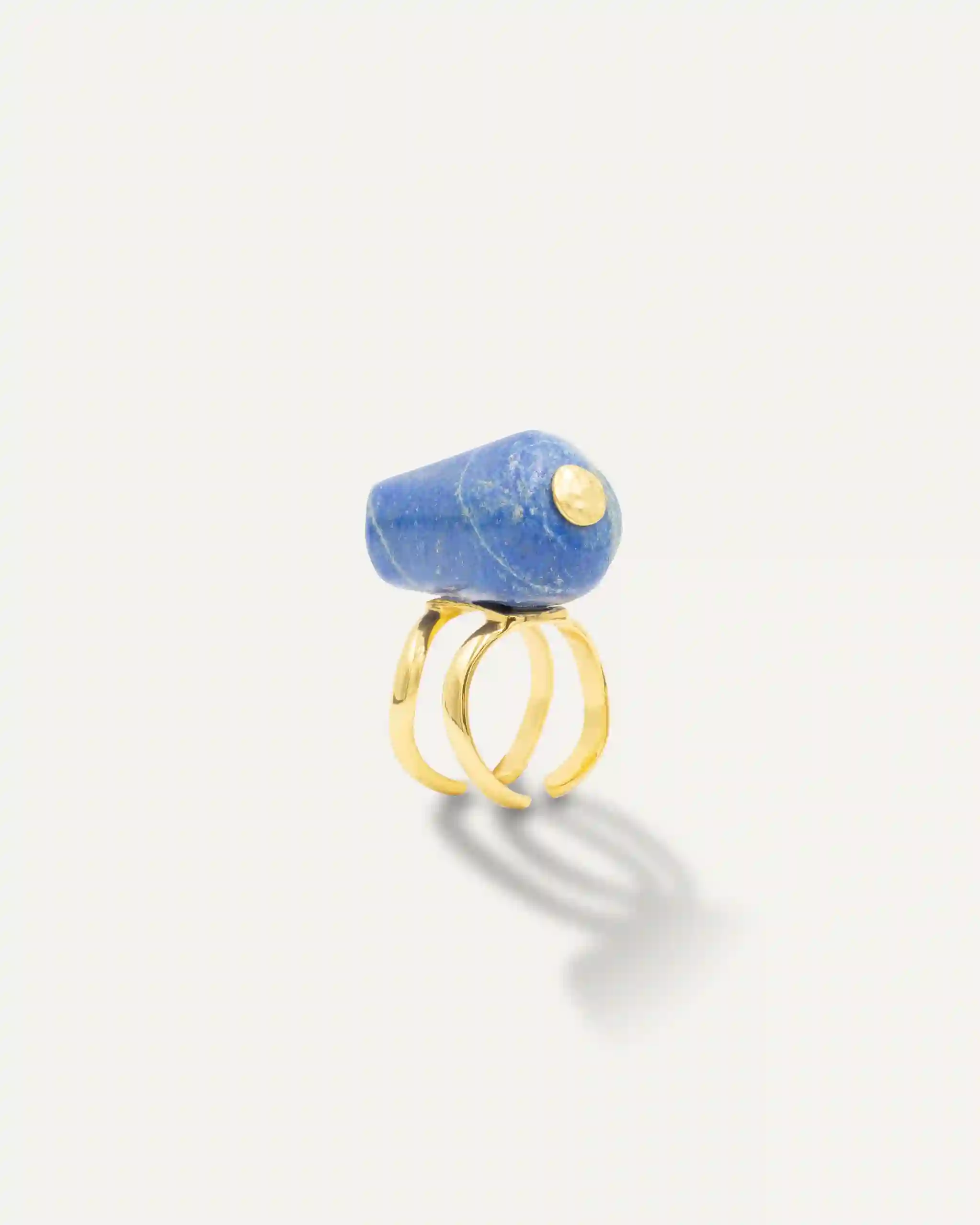 Gold Ring Patthar Lapislazuli