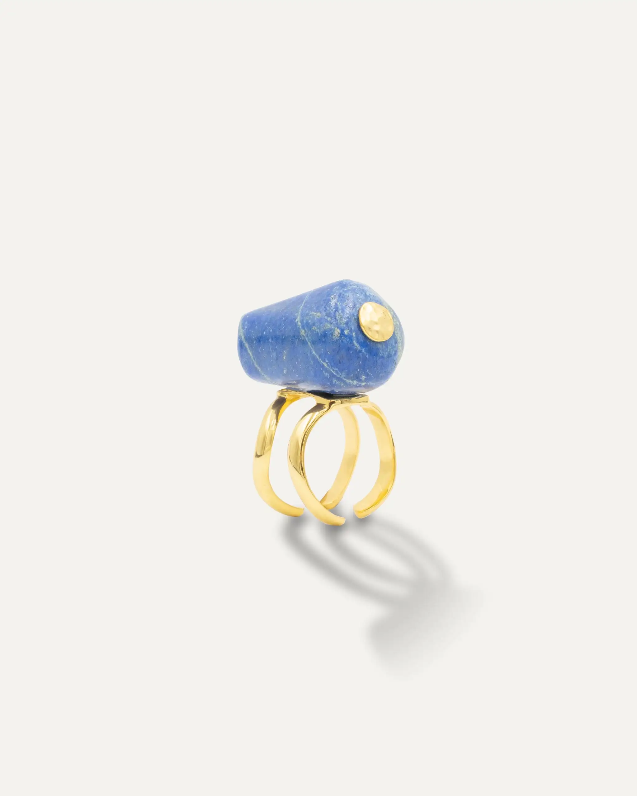 Gold Ring Patthar Lapislazuli