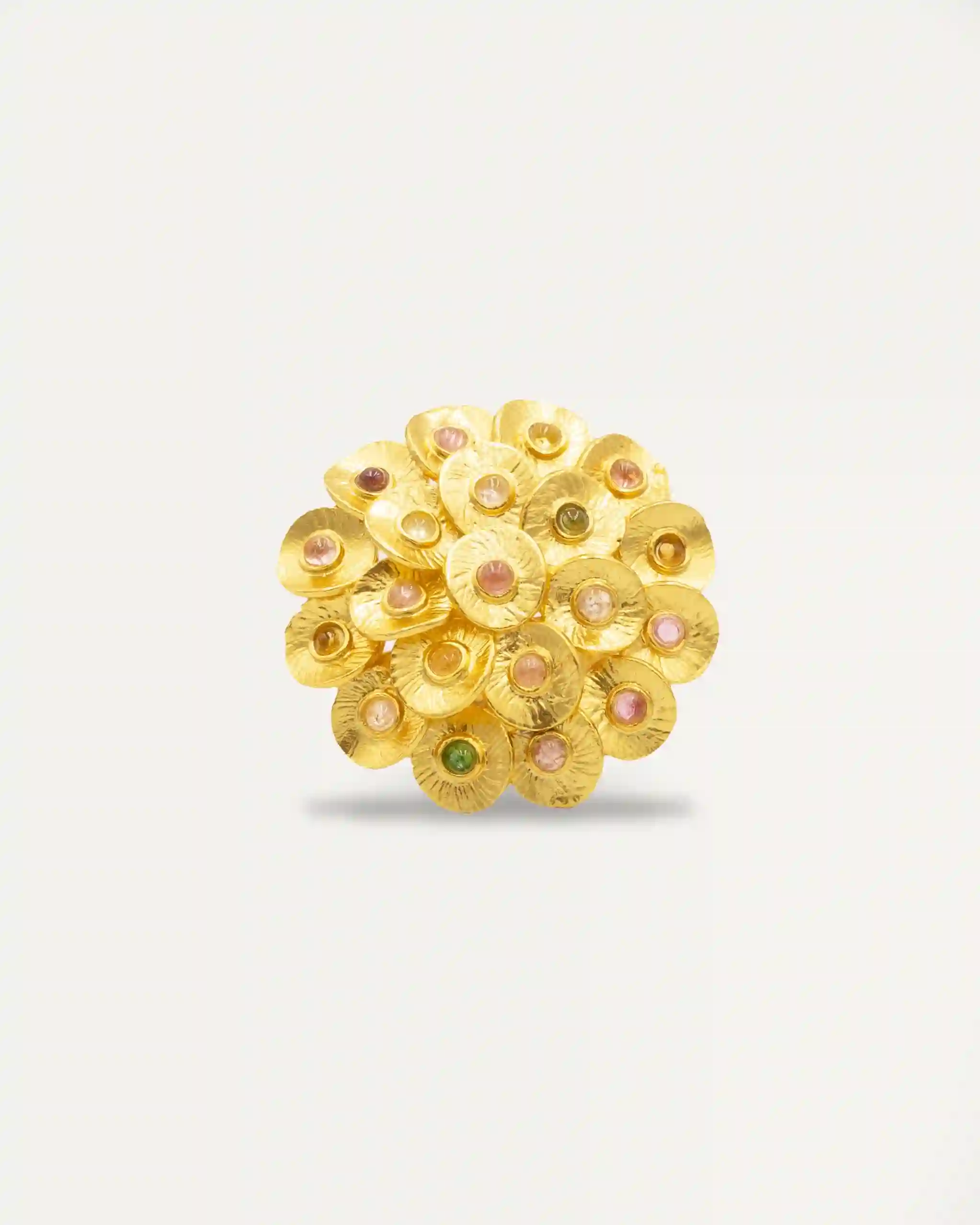 Anillo Dorado Peacock Multi