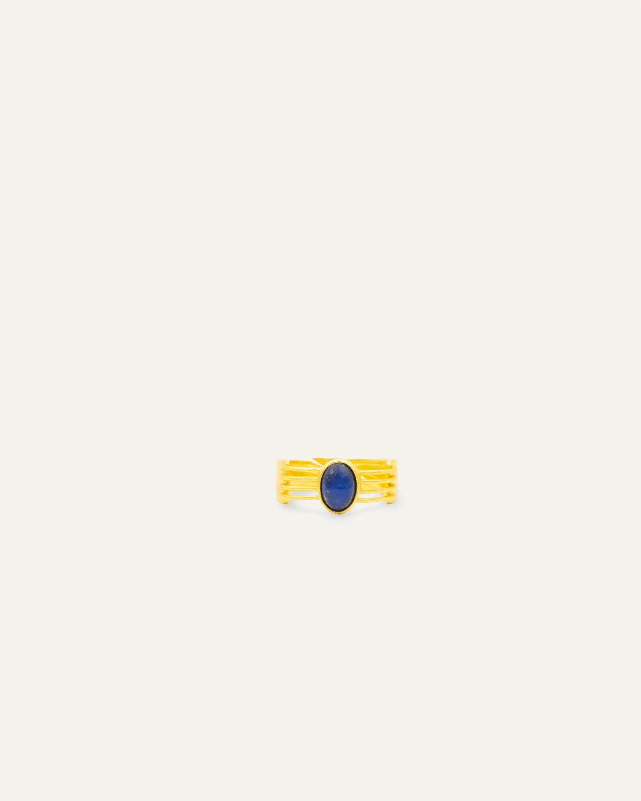 Anillo Dorado Vanu Lapislazuli