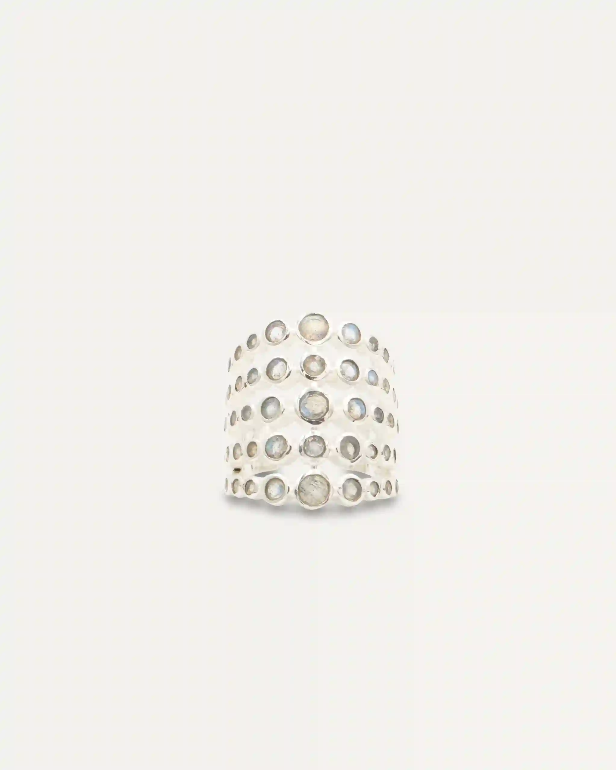 Anillo Inder Maximus Plateado Labradorita