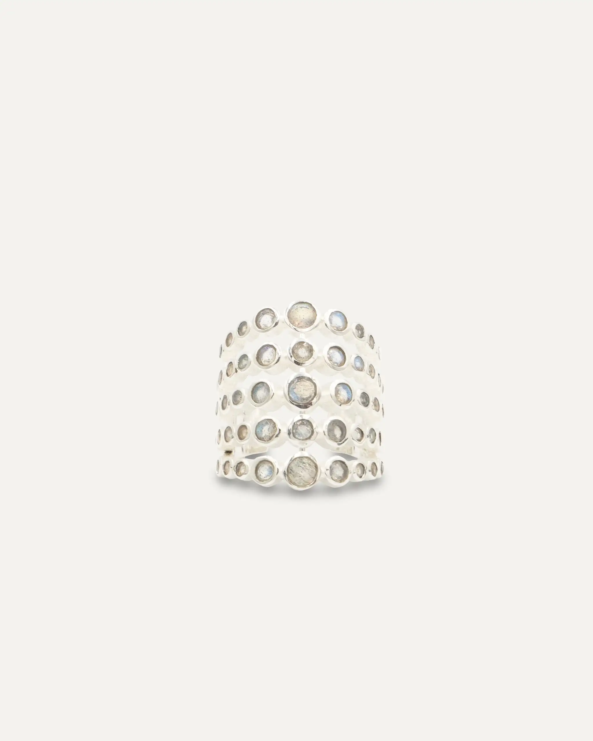 Anillo Inder Maximus Plateado Labradorita