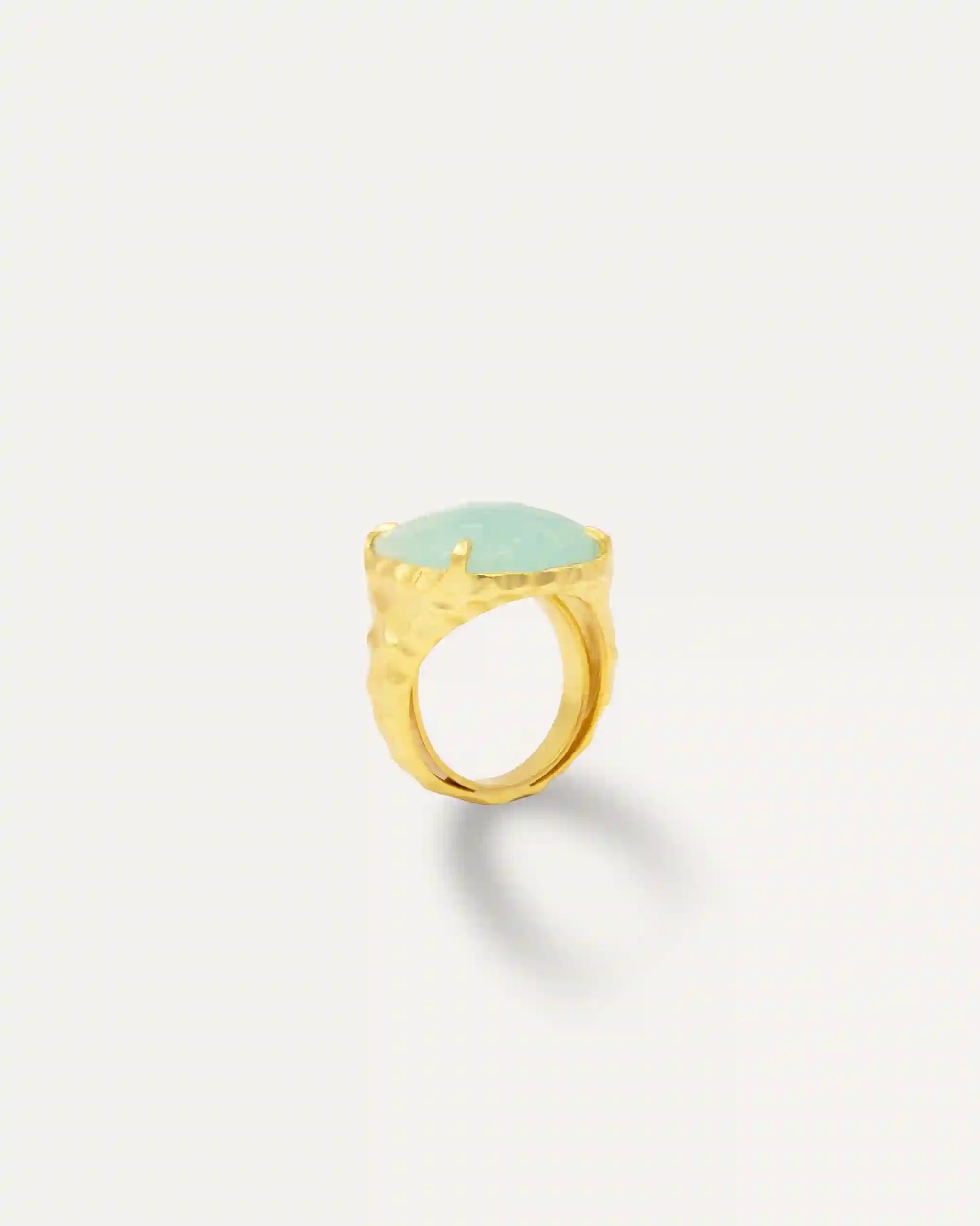 Amazonite golden mature ring