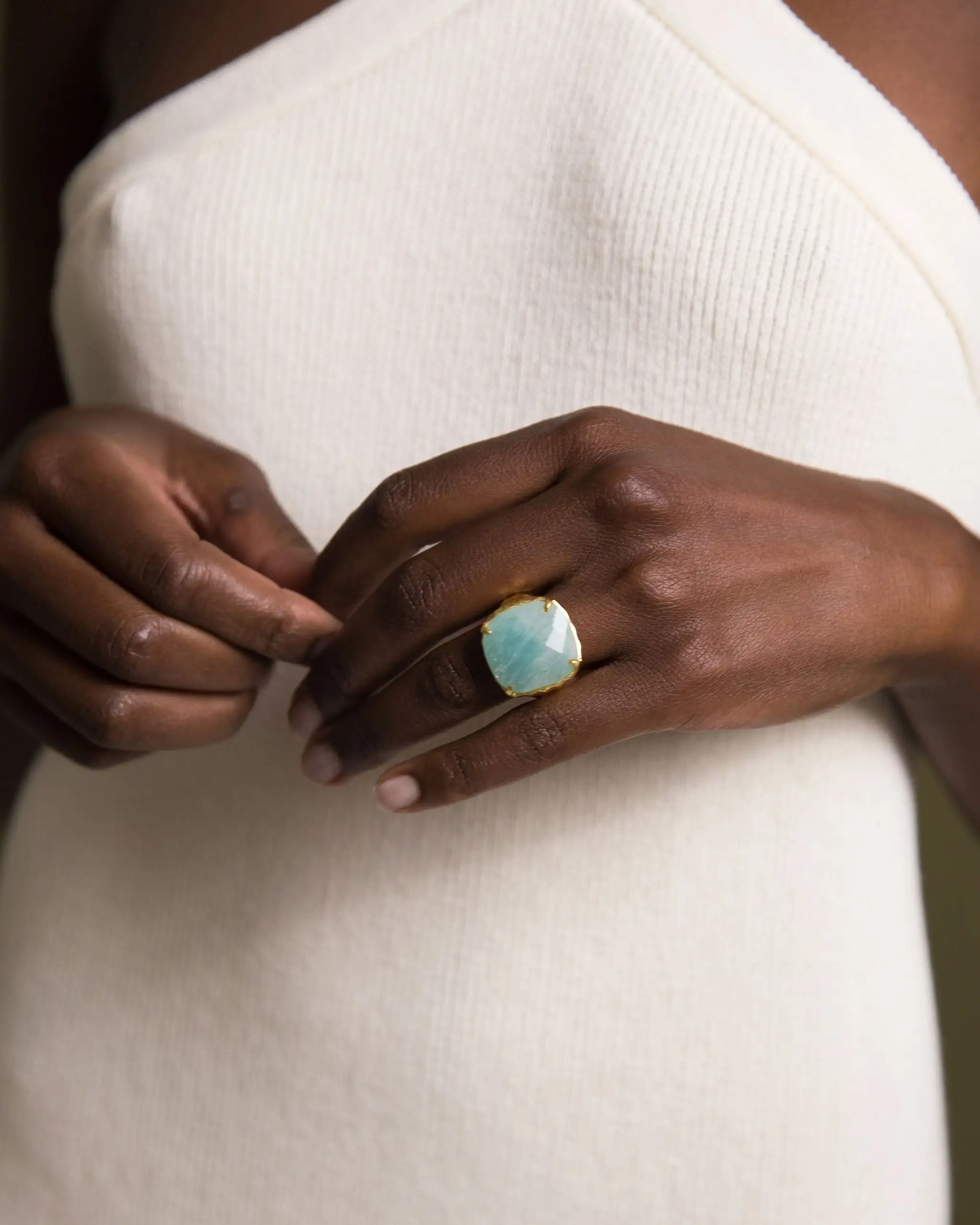 Amazonite golden mature ring - Image 2