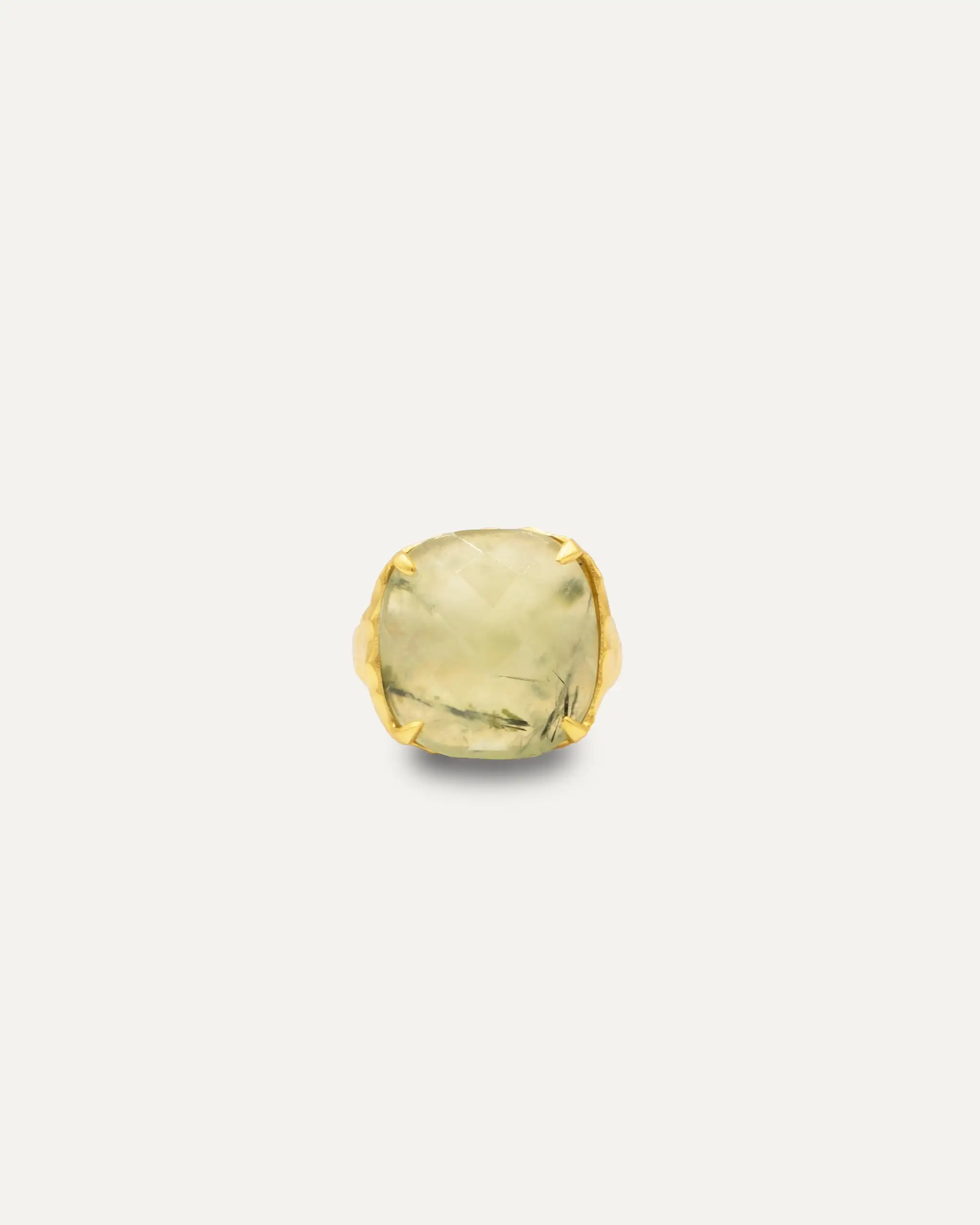 Prehnite gold mature ring - Image 2