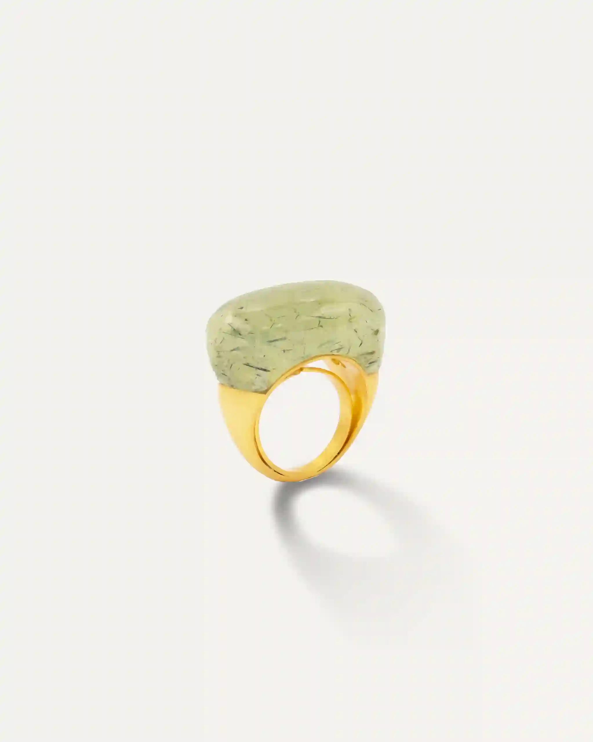 Anillo Natura Dorado Prehnita