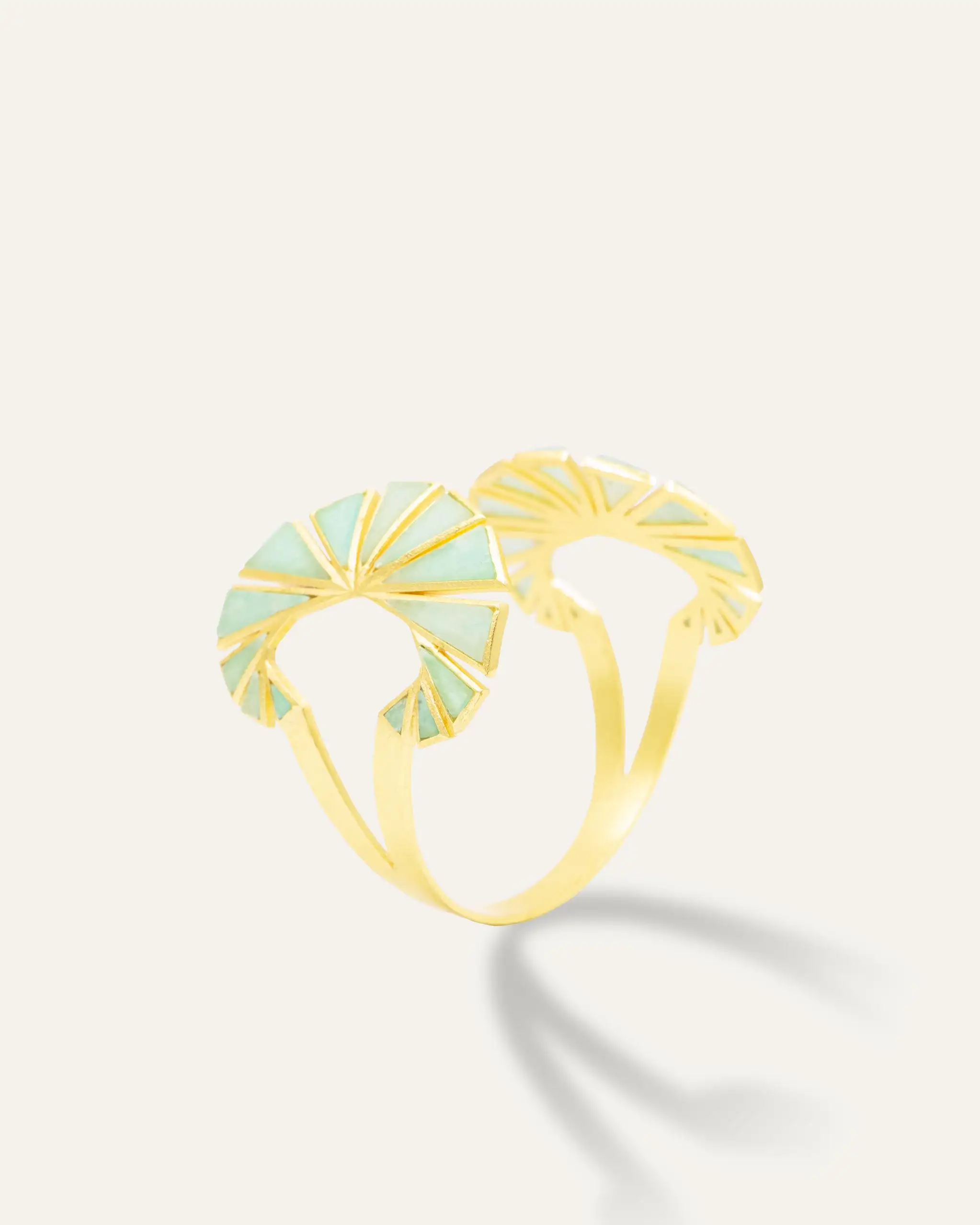 Brazalete Dorado Marina Amazonita - Imagen 3