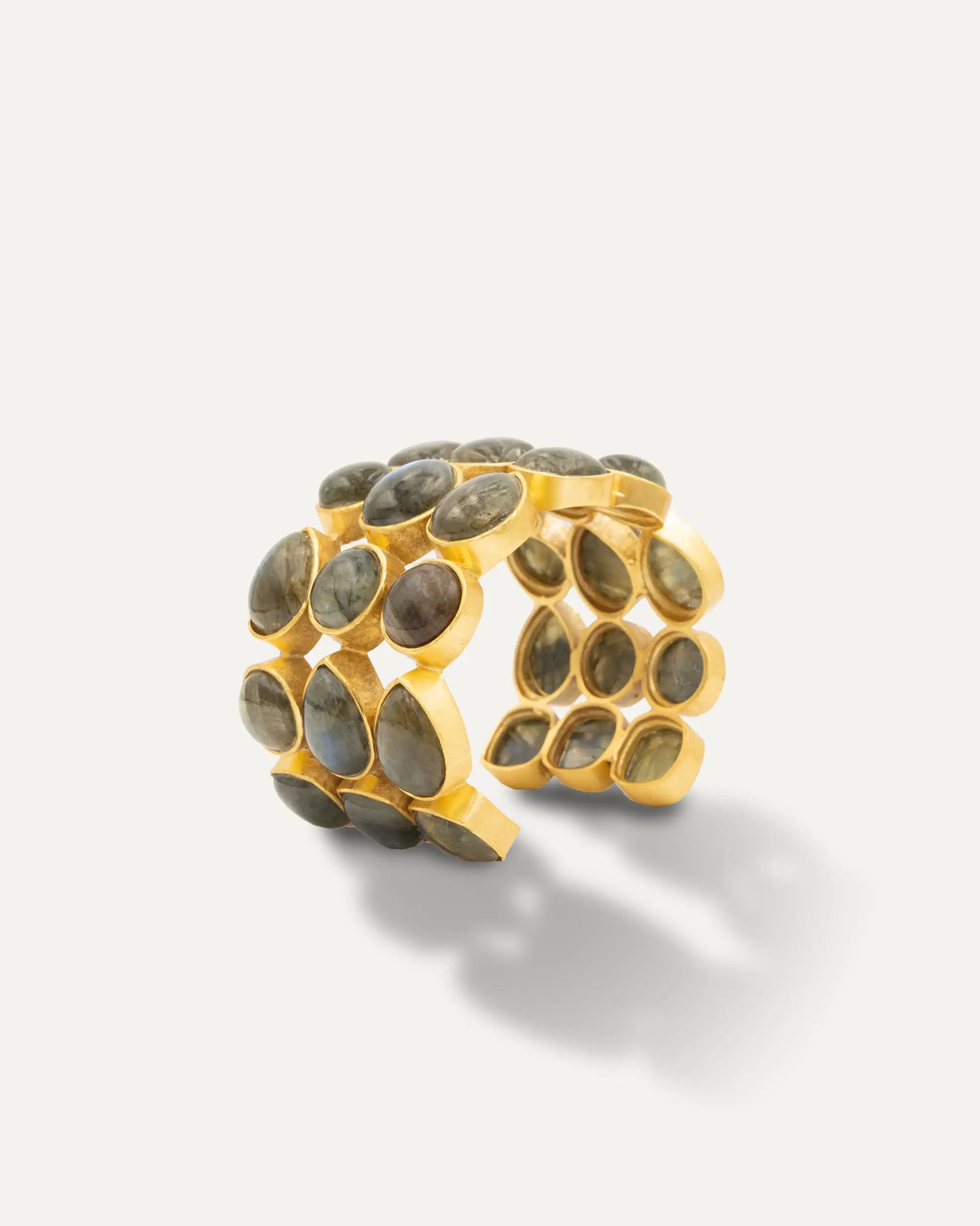 Gold Bracelet Stunning Three Labradorita