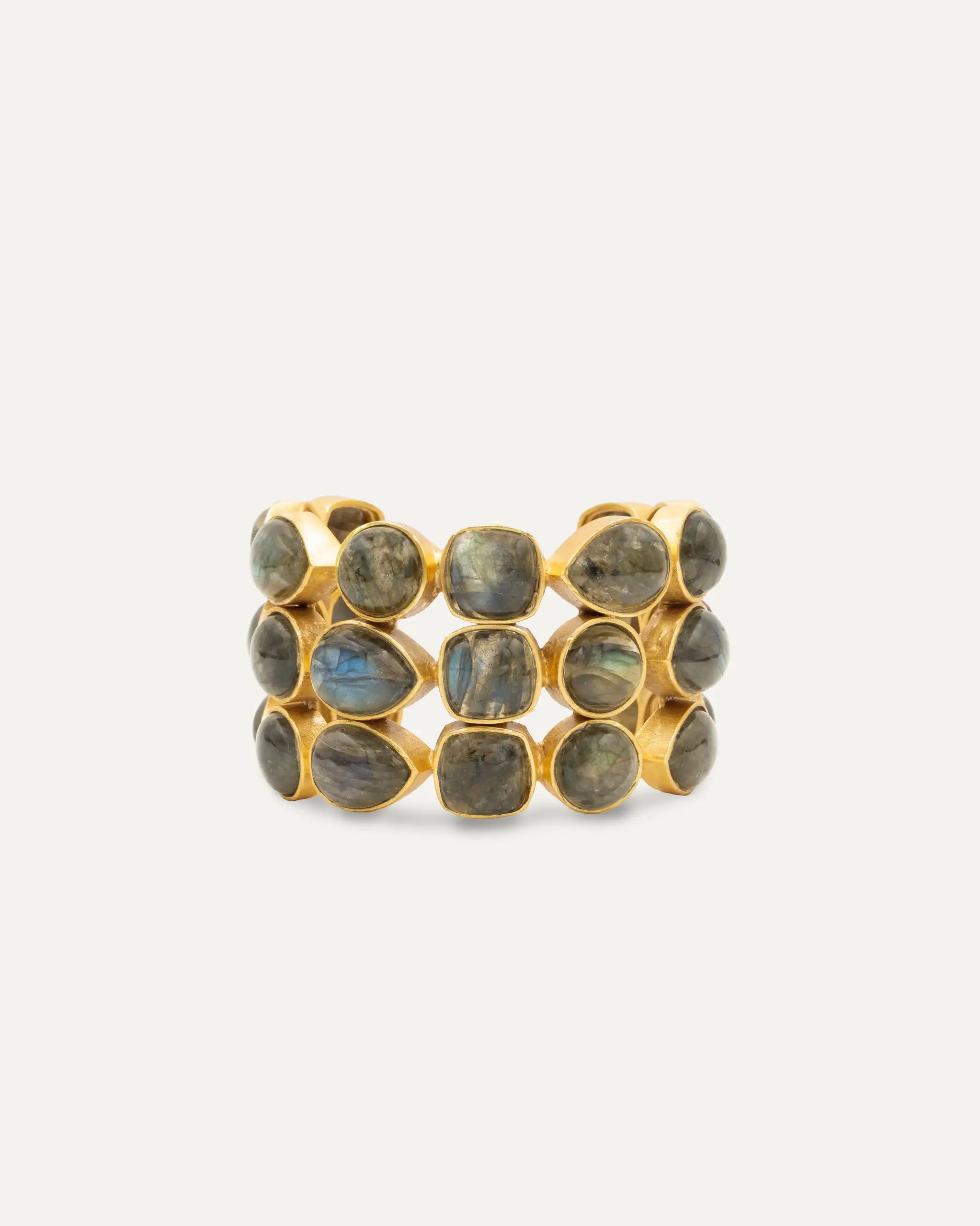Gold Bracelet Stunning Three Labradorita - Image 2